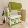 3 Tiers Dish Drying Rack Storage Shelf Kitchen